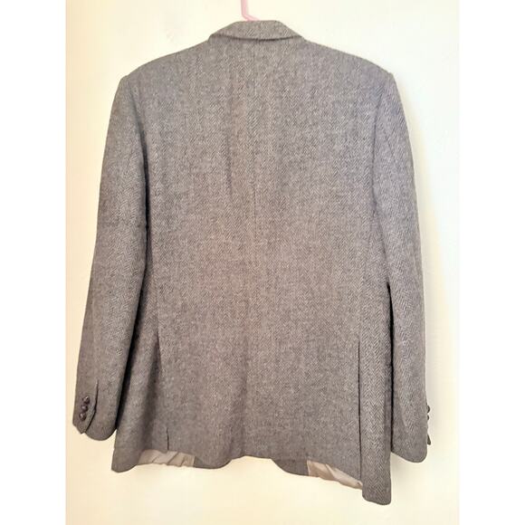 Nino Cerruti Wool Blazer Mens 44R Brown Herringbone 2 Button Sport Coat USA - Picture 4 of 6